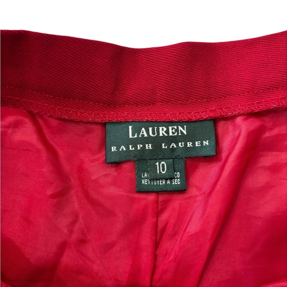 Vintage Lauren Ralph Lauren red fully lined worsted wool dress pants size 10 - Picture 6 of 15